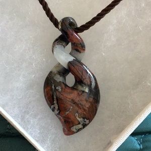 Genuine Jasper stone necklace- NWOT.